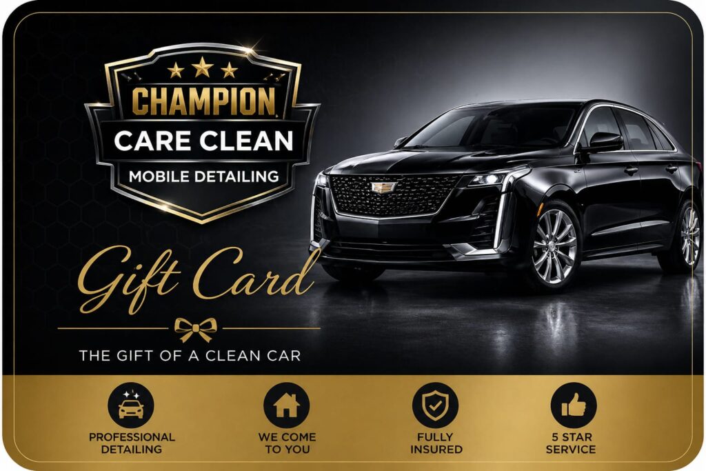 mobile car detailing gift card Portland Maine Care Clean Mobile Detailing clean car service gift voucher