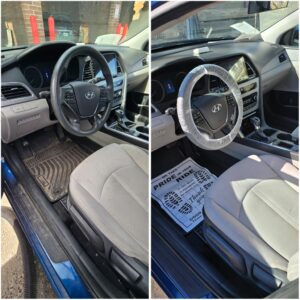 Sedan interior detailing in Portland Maine by Care Clean Mobile Detailing