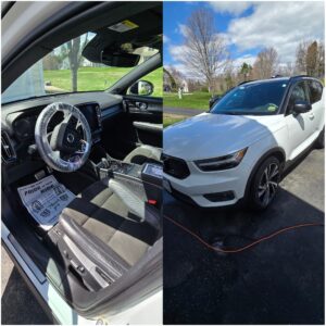 Full car detailing service in Portland Maine – interior and exterior detailing with deep cleaning, hand wash, tire dressing, spray wax protection, and complete vehicle refresh.